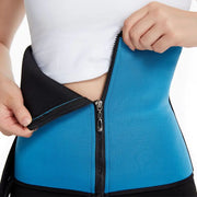 Slimming Fitness Belt with adjustable straps, designed to provide waist support, enhance sweat production, and aid in trimming and toning the abdominal area during workouts.