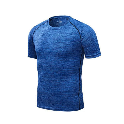 Men's Quick Dry Compression Running T-Shirts designed for fitness and soccer, made from breathable, moisture-wicking fabric for optimal comfort and performance during intense activities.