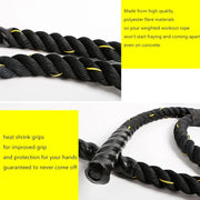 Heavy Weighted Jump Rope for Fitness and Muscle Building with durable handles and thick rope, designed to enhance cardio, strength, and endurance during workouts.