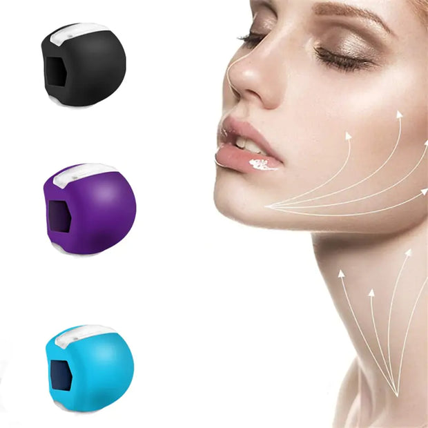 Jaw Fitness Ball Facial Toner designed for strengthening and toning facial muscles, featuring a compact, portable design for easy use anytime, anywhere.