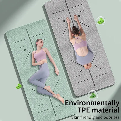 Yoga Mat Non Slip with textured surface and extra cushioning, designed for stability and comfort during yoga and fitness exercises, ideal for all practice levels.