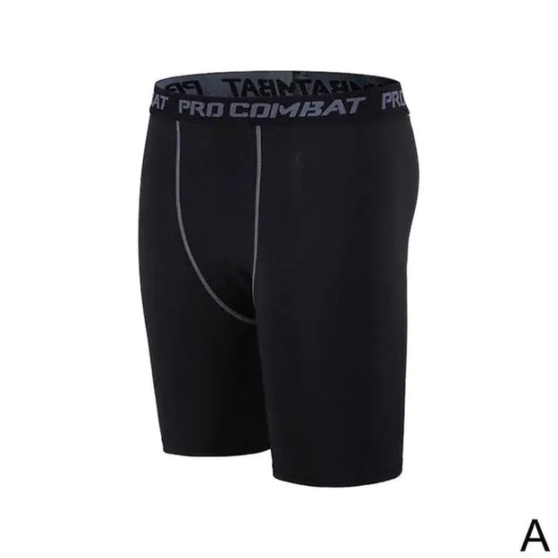 Men's Fitness Elastic Shorts made from breathable, sweat-absorbent fabric with a high-waist design for optimal support and comfort during intense workouts.