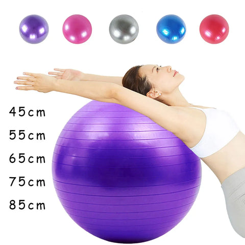 Balance Yoga Ball with anti-burst technology, ideal for enhancing core strength, flexibility, and stability during yoga and fitness exercises.