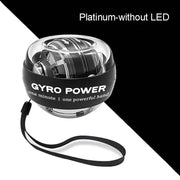 LED Powerball Gyroscopic Wrist Training Ball with built-in lights, designed to improve wrist strength, coordination, and dexterity through dynamic resistance.