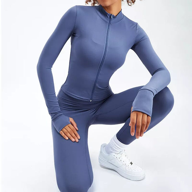 Breathable Sport Soft Yoga Set, including a top and leggings, crafted from high-quality, stretchy fabric for maximum comfort and flexibility during yoga and fitness sessions.