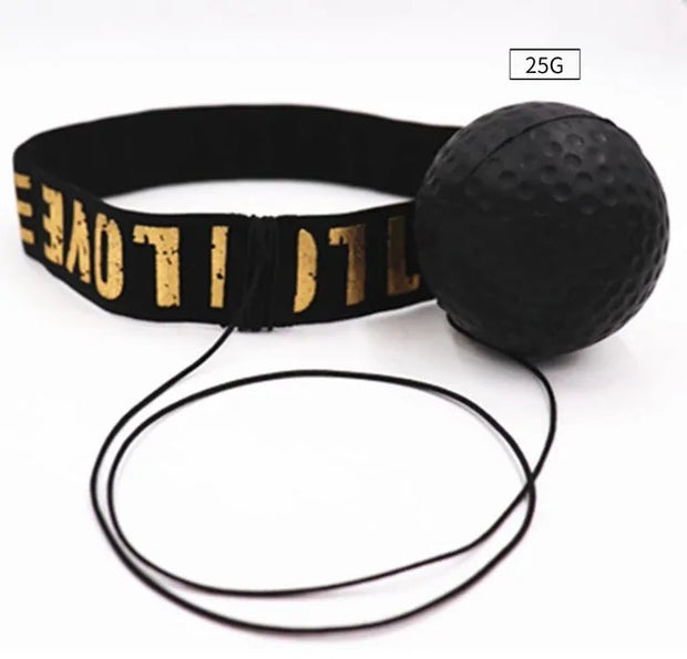 Boxing Reflex Speed Punch Ball with adjustable headband, designed for improving hand-eye coordination, reflexes, and agility during boxing training.