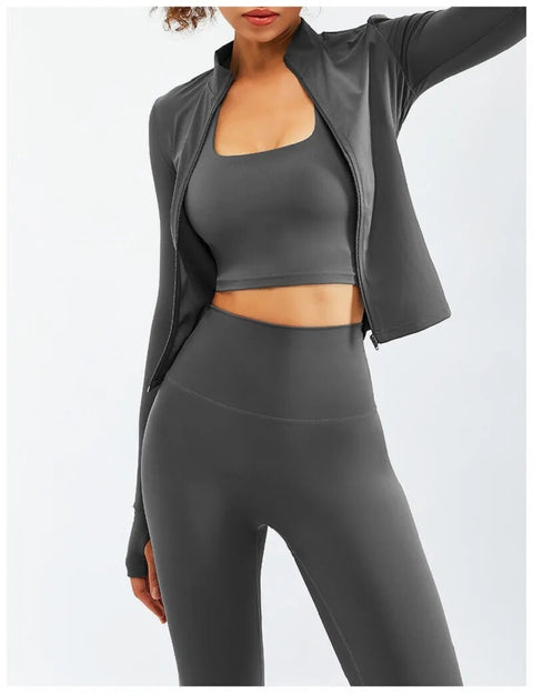 Breathable Sport Soft Yoga Set, including a top and leggings, crafted from high-quality, stretchy fabric for maximum comfort and flexibility during yoga and fitness sessions.