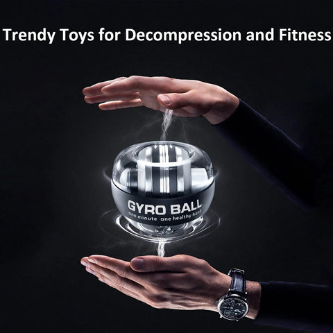 LED Powerball Gyroscopic Wrist Training Ball with built-in lights, designed to improve wrist strength, coordination, and dexterity through dynamic resistance.