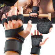 Weightlifting Training Gloves with padded palms and adjustable wrist straps, designed to enhance grip, protect hands, and provide support during intense workouts.