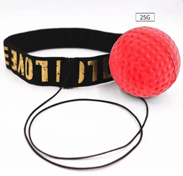 Boxing Reflex Speed Punch Ball with adjustable headband, designed for improving hand-eye coordination, reflexes, and agility during boxing training.