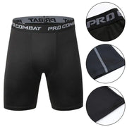 Men's Fitness Elastic Shorts made from breathable, sweat-absorbent fabric with a high-waist design for optimal support and comfort during intense workouts.