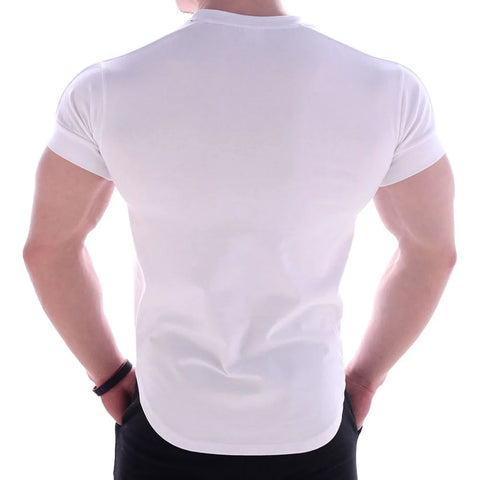 Gym T-Shirt for Men made from breathable, moisture-wicking fabric, featuring a comfortable and flexible fit, perfect for intense workouts and athletic activities.