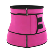 Slimming Fitness Belt with adjustable straps, designed to provide waist support, enhance sweat production, and aid in trimming and toning the abdominal area during workouts.