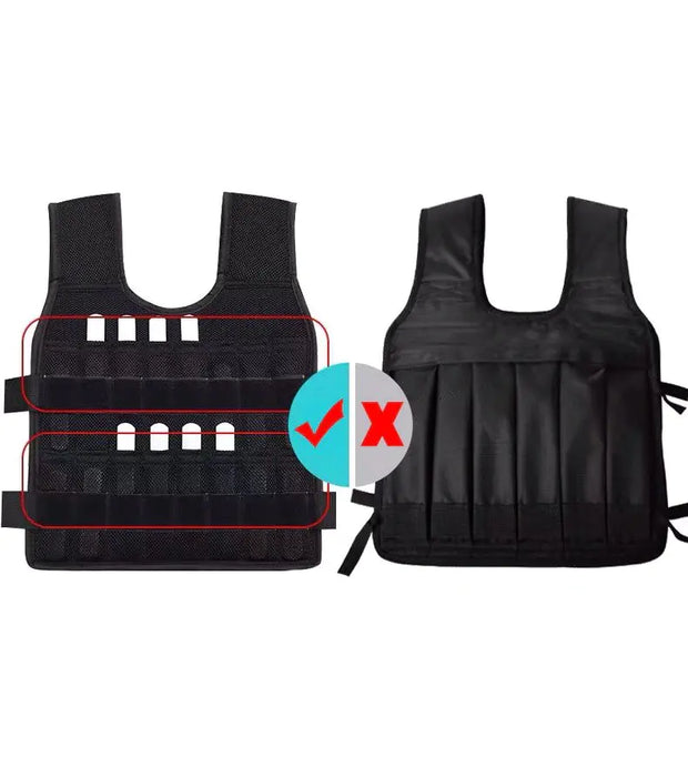 Adjustable 30KG Exercise Weight Vest for Fitness Training, featuring secure straps and durable materials, ideal for enhancing strength and endurance during workouts.