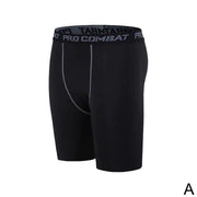 Men's Fitness Elastic Shorts made from breathable, sweat-absorbent fabric with a high-waist design for optimal support and comfort during intense workouts.