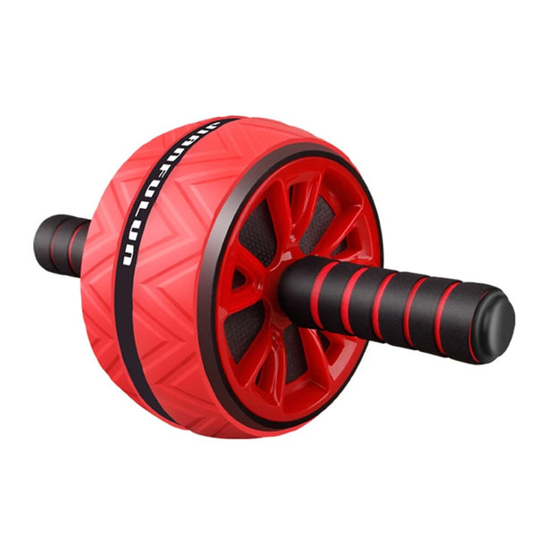 Fitness AB Wheel Roller with dual wheels and ergonomic handles, designed for core strengthening, improving balance, and enhancing abdominal muscle definition during workouts.