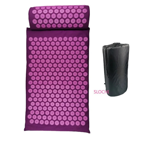 Acupressure Stress Relief Yoga Mat with precision-engineered acupressure points, designed to enhance relaxation, reduce stress, and improve overall well-being during yoga practice.