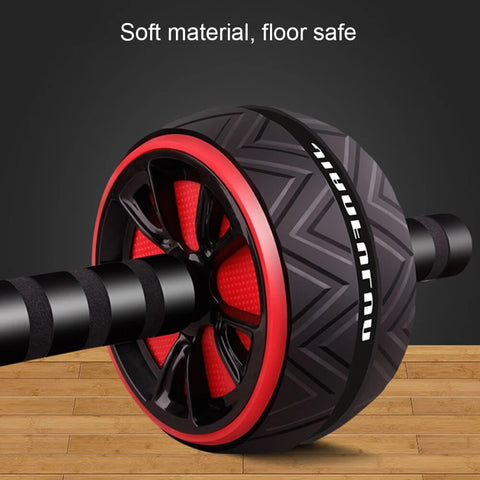 Fitness AB Wheel Roller with dual wheels and ergonomic handles, designed for core strengthening, improving balance, and enhancing abdominal muscle definition during workouts.