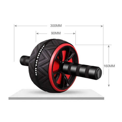 Fitness AB Wheel Roller with dual wheels and ergonomic handles, designed for core strengthening, improving balance, and enhancing abdominal muscle definition during workouts.