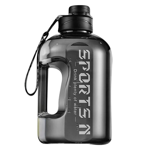 Fitness Large Water Bottle with high capacity, leak-proof design, and easy-carry handle, perfect for staying hydrated during workouts and outdoor activities.