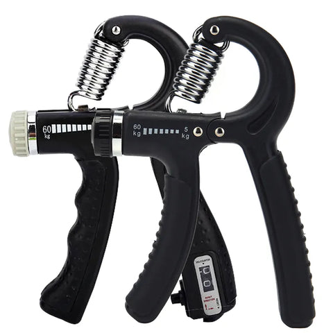 Adjustable Heavy Gripper Fitness Hand Exerciser with variable resistance levels, designed for strengthening grip, fingers, and forearms, suitable for all fitness levels.