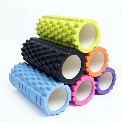 Yoga Exercise Foam Roller with high-density foam and textured surface, designed for muscle relief, improving flexibility, and enhancing recovery after workouts.