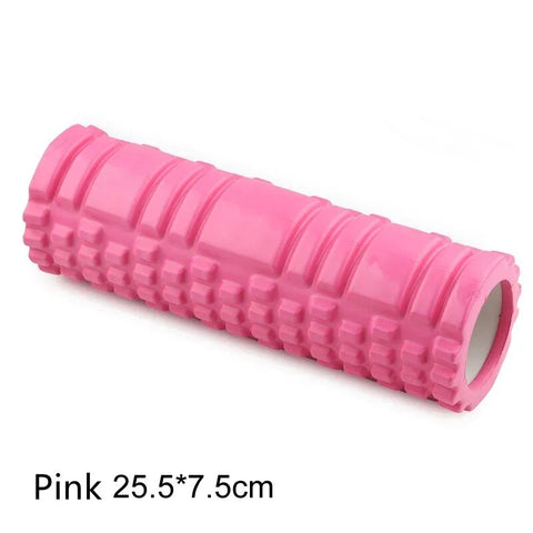 Yoga Exercise Foam Roller with high-density foam and textured surface, designed for muscle relief, improving flexibility, and enhancing recovery after workouts.