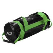 Fitness Weight Lifting Sandbag with multiple handles and adjustable weight capacity, designed for versatile strength training and functional fitness workouts.