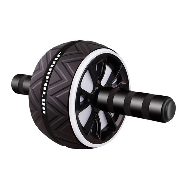 Fitness AB Wheel Roller with dual wheels and ergonomic handles, designed for core strengthening, improving balance, and enhancing abdominal muscle definition during workouts.