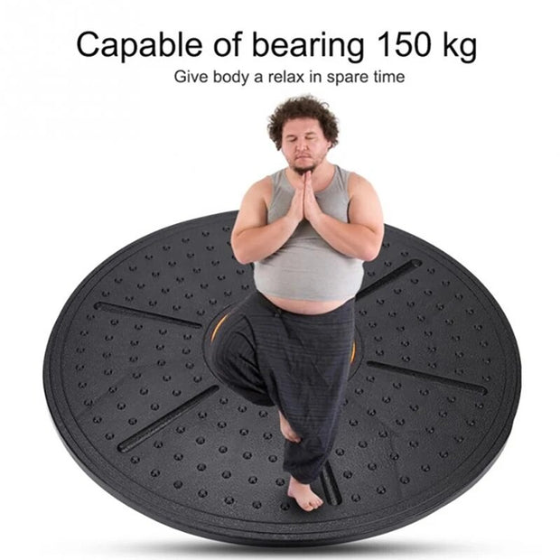 Waist Twisting Balance Board Exerciser with a non-slip surface, designed to improve core strength, balance, and stability through twisting and pivoting exercises.