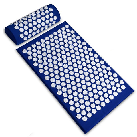 Acupressure Stress Relief Yoga Mat with precision-engineered acupressure points, designed to enhance relaxation, reduce stress, and improve overall well-being during yoga practice.