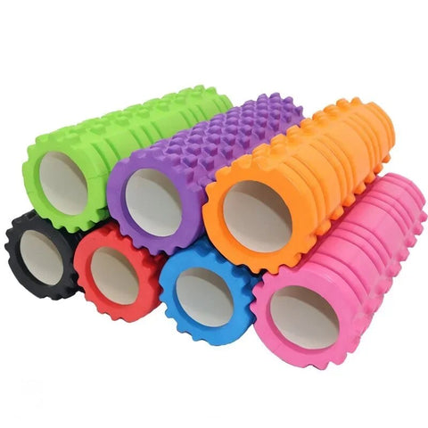 Yoga Exercise Foam Roller with high-density foam and textured surface, designed for muscle relief, improving flexibility, and enhancing recovery after workouts.