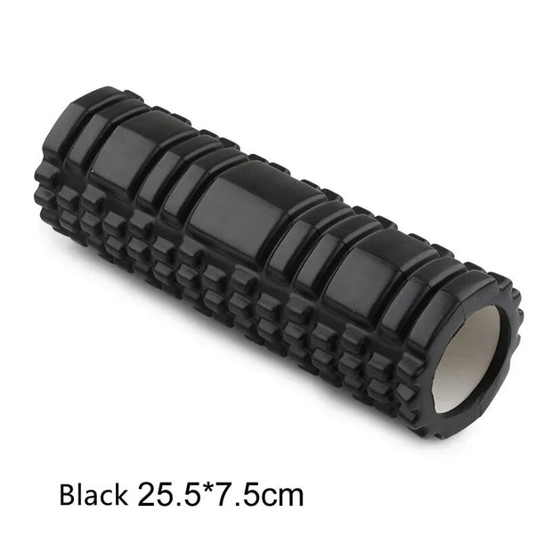 Yoga Exercise Foam Roller with high-density foam and textured surface, designed for muscle relief, improving flexibility, and enhancing recovery after workouts.