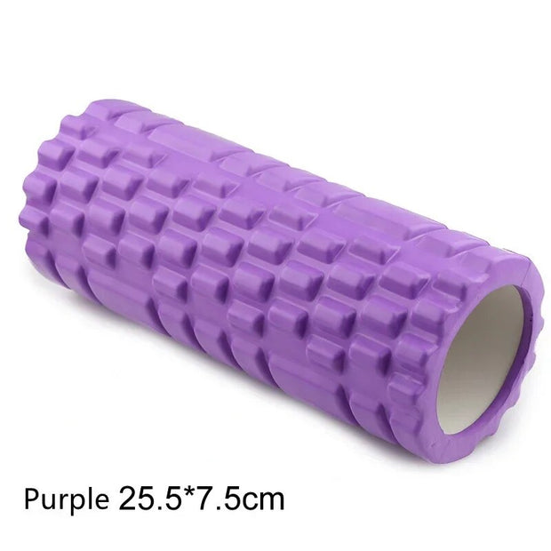 Yoga Exercise Foam Roller with high-density foam and textured surface, designed for muscle relief, improving flexibility, and enhancing recovery after workouts.