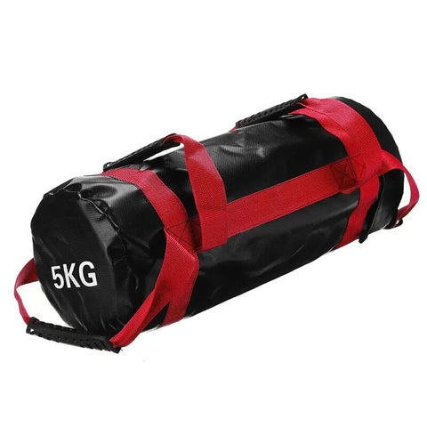 Fitness Weight Lifting Sandbag with multiple handles and adjustable weight capacity, designed for versatile strength training and functional fitness workouts.