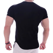 Gym T-Shirt for Men made from breathable, moisture-wicking fabric, featuring a comfortable and flexible fit, perfect for intense workouts and athletic activities.