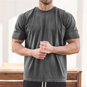 Men's Gym Workout Fitness Cotton T-Shirt, made from breathable, soft cotton fabric, designed for comfort and performance during workouts and athletic activities