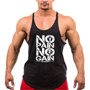 Brand Gym Stringer Tank Top for Men, ideal for bodybuilding, featuring lightweight, breathable fabric and a stylish design for optimal comfort and performance during workouts.