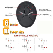 Electric Muscle Stimulator Fitness Massager with multiple intensity levels and modes, designed for muscle recovery, pain relief, and enhanced workout performance.