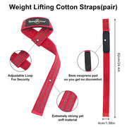 Gym Wrist Straps made from Neoprene and Sponge with durable polyester/cotton ribbon, providing secure and comfortable wrist support for weightlifting and intense workouts.