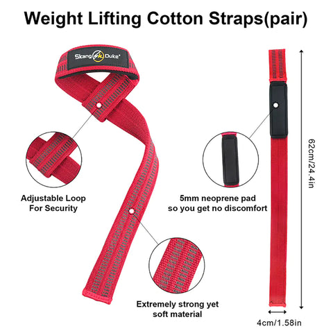 Gym Wrist Straps made from Neoprene and Sponge with durable polyester/cotton ribbon, providing secure and comfortable wrist support for weightlifting and intense workouts.