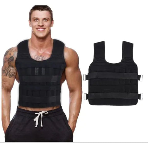 Adjustable 30KG Exercise Weight Vest for Fitness Training, featuring secure straps and durable materials, ideal for enhancing strength and endurance during workouts.