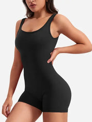 Fitness Jumpsuits Sportswear with a sleek design, made from breathable, stretchy fabric, providing full-body support and comfort for various workouts and activities.