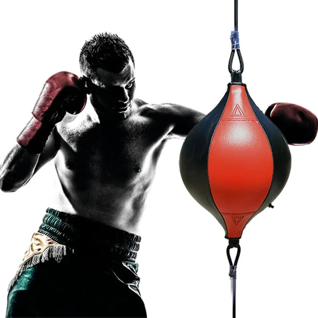 PU Boxing Bag made from durable polyurethane, designed for intense boxing and martial arts training, featuring reinforced stitching and secure hanging straps.