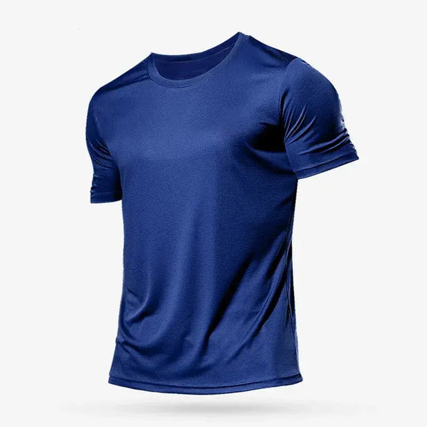 Gym Quick-Drying Shirts made from premium polyester with moisture-wicking and quick-drying technology, providing a snug, flexible fit for optimal performance and comfort.