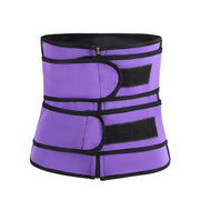 Slimming Fitness Belt with adjustable straps, designed to provide waist support, enhance sweat production, and aid in trimming and toning the abdominal area during workouts.