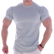 Gym T-Shirt for Men made from breathable, moisture-wicking fabric, featuring a comfortable and flexible fit, perfect for intense workouts and athletic activities.