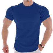 Gym T-Shirt for Men made from breathable, moisture-wicking fabric, featuring a comfortable and flexible fit, perfect for intense workouts and athletic activities.