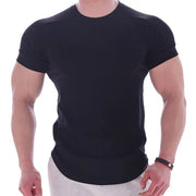 Gym T-Shirt for Men made from breathable, moisture-wicking fabric, featuring a comfortable and flexible fit, perfect for intense workouts and athletic activities.