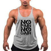 Brand Gym Stringer Tank Top for Men, ideal for bodybuilding, featuring lightweight, breathable fabric and a stylish design for optimal comfort and performance during workouts.